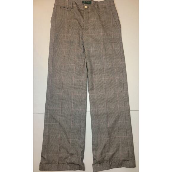 Lauren Ralph Lauren Andover 100% Wool Pants Lined Sz 2 Wide Leg Academia Preppy - Picture 1 of 16